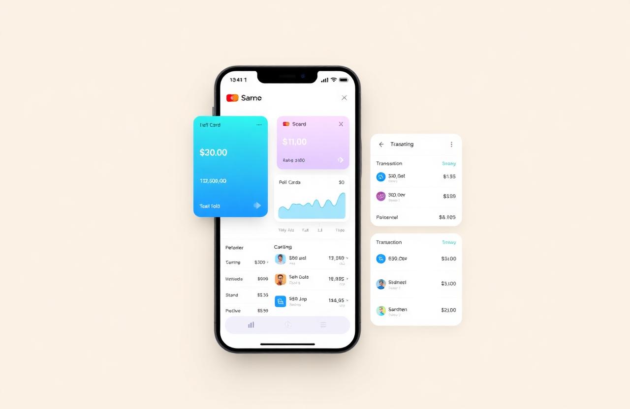 App interface mockup